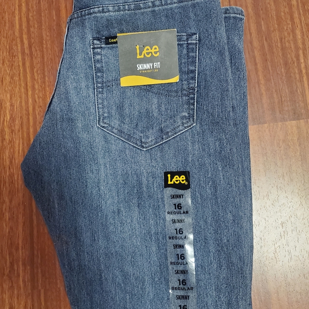 🆕Women's Lee Skinny Fit Straight Leg Jeans Size 16, New w/Tags